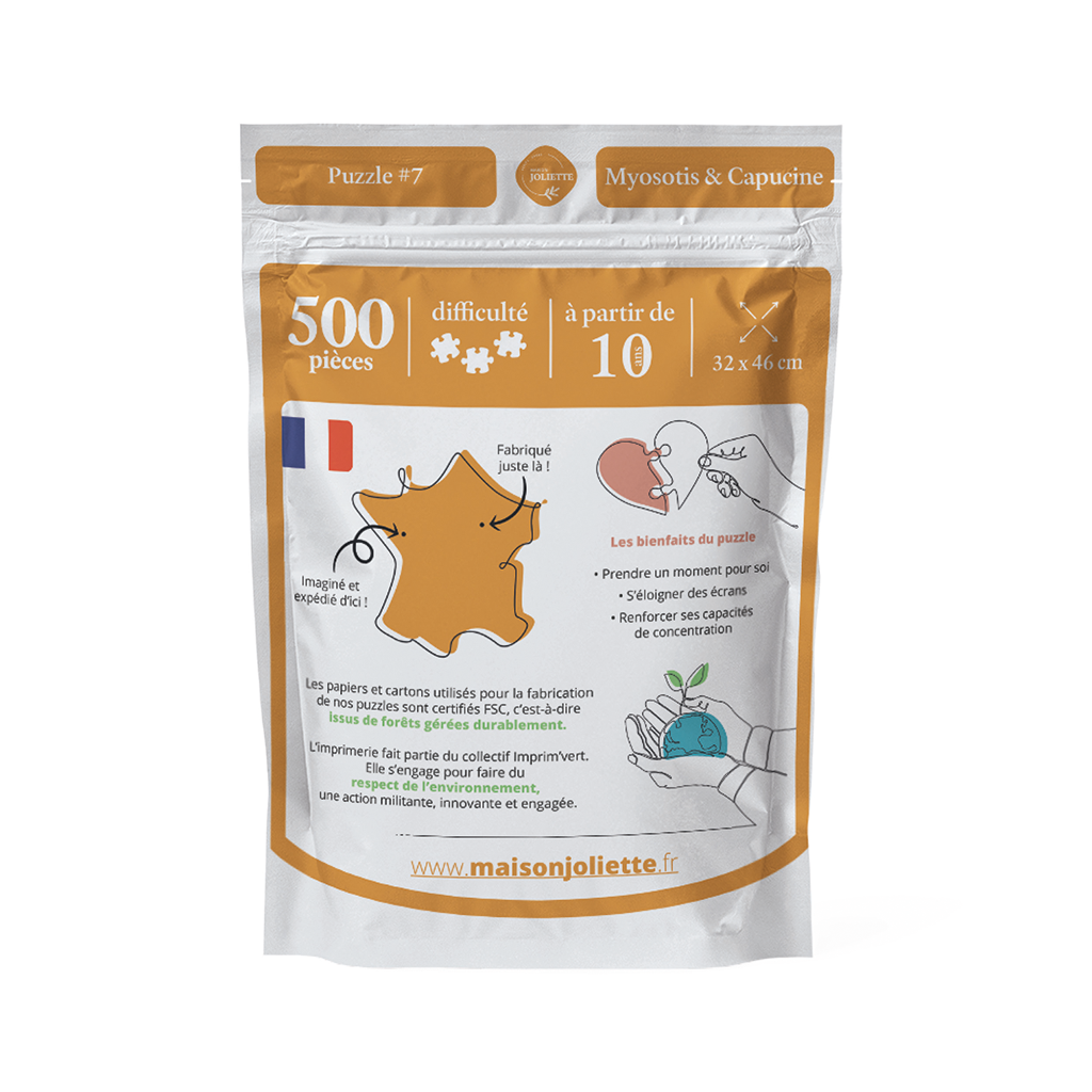 Myosotis & Nasturtium - Puslespill 500 brikker