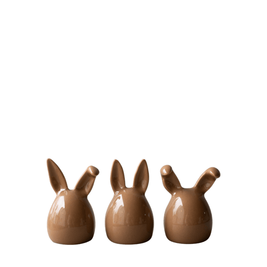 Triplets (3pk.) påskeharer - Shiny Nougat