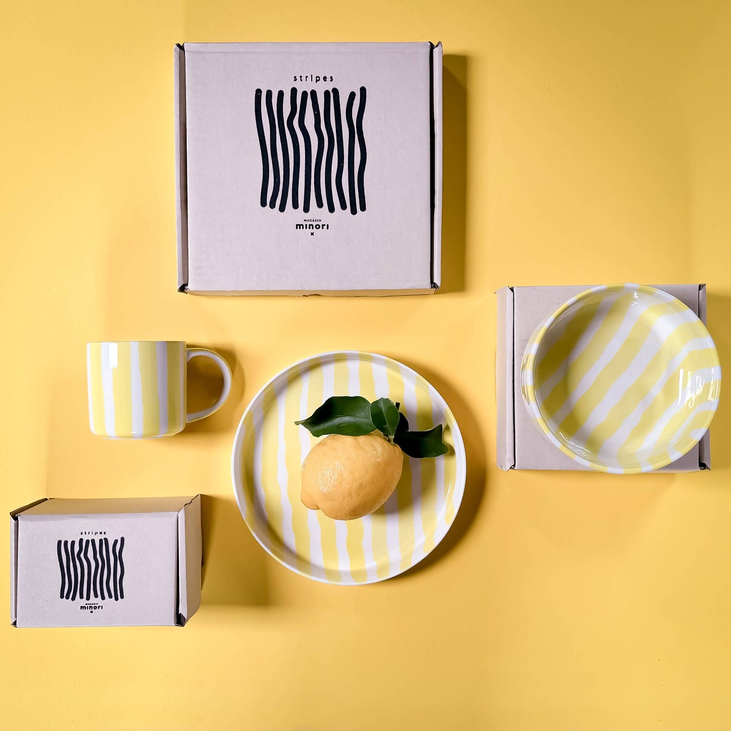 Krus Striper - Gul strand 30cl