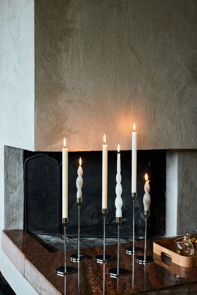 Siri lysestake Large - Sølv