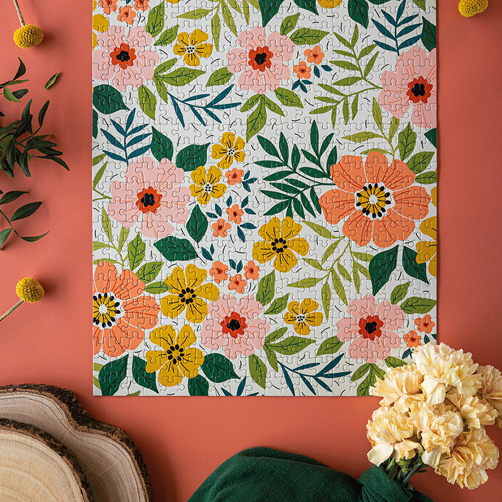 Blomstrende puslespill - 500 brikker