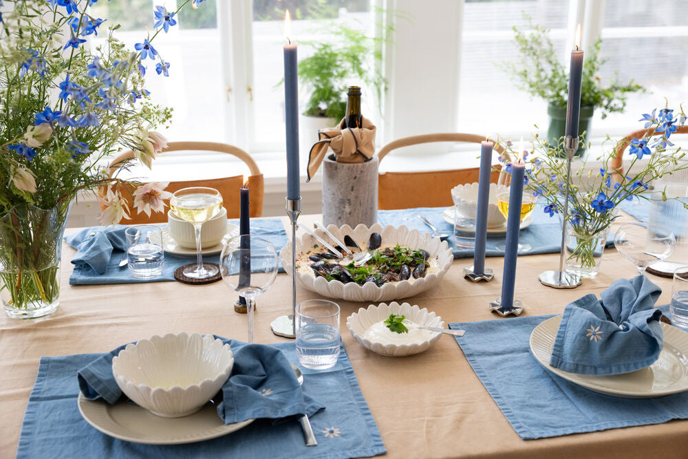 Siri lysestake Large - Sølv