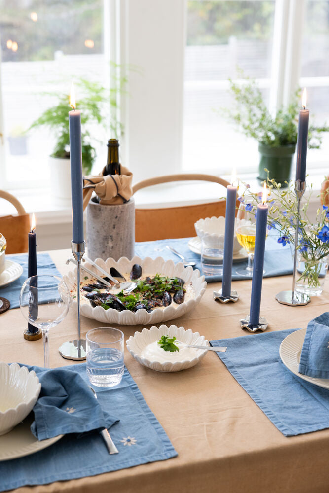 Siri lysestake Large - Sølv