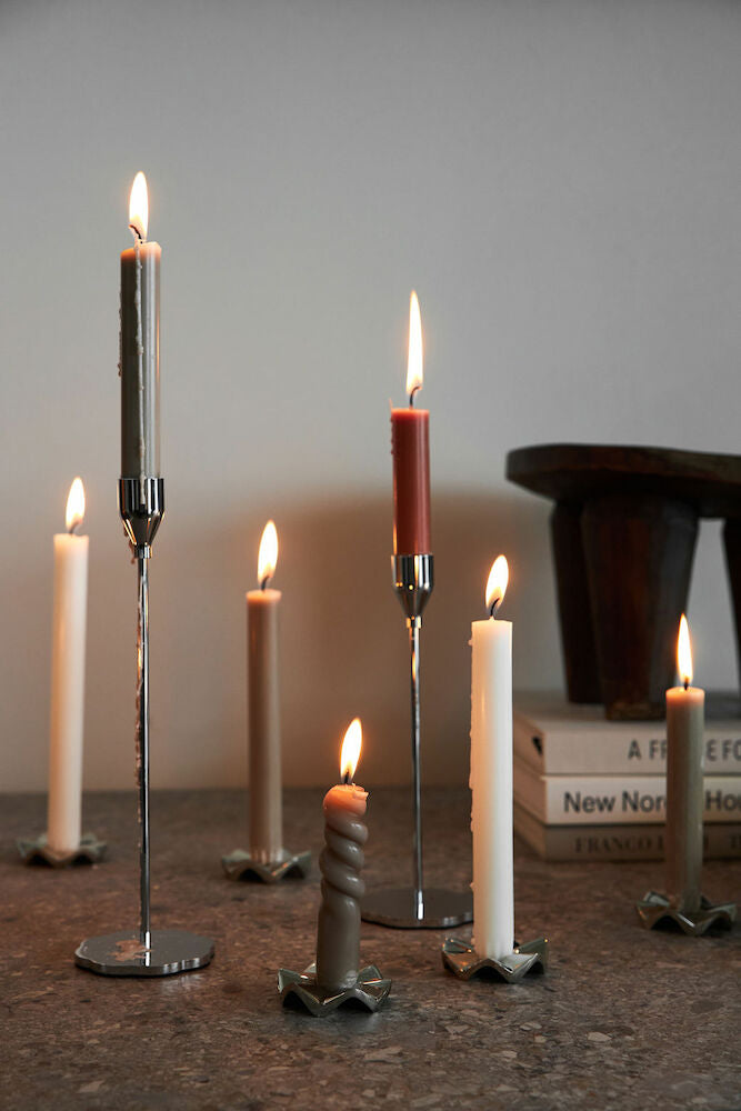 Siri lysestake Large - Sølv