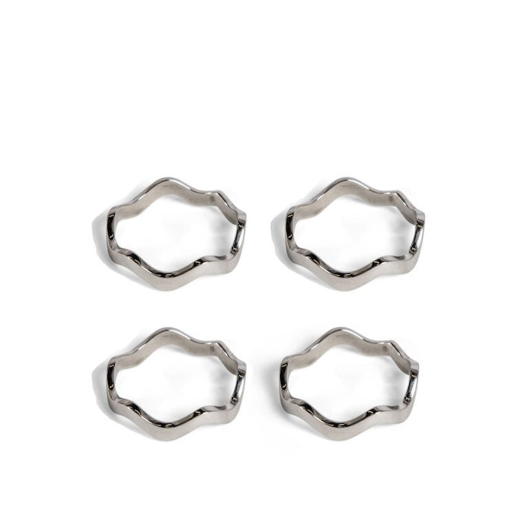 Anna serviettringer 4-pk - Sølv