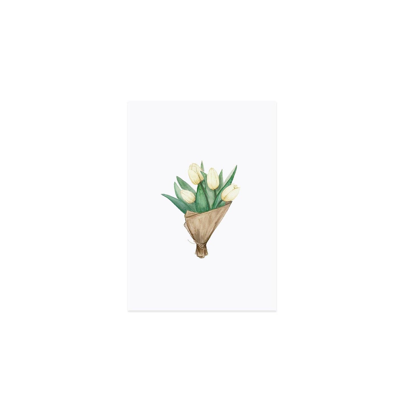 Tulipaner akvarel kort