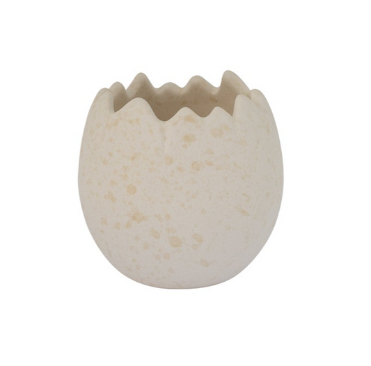 Lyckeby - Håndlaget liten Skål, offwhite/beige egg