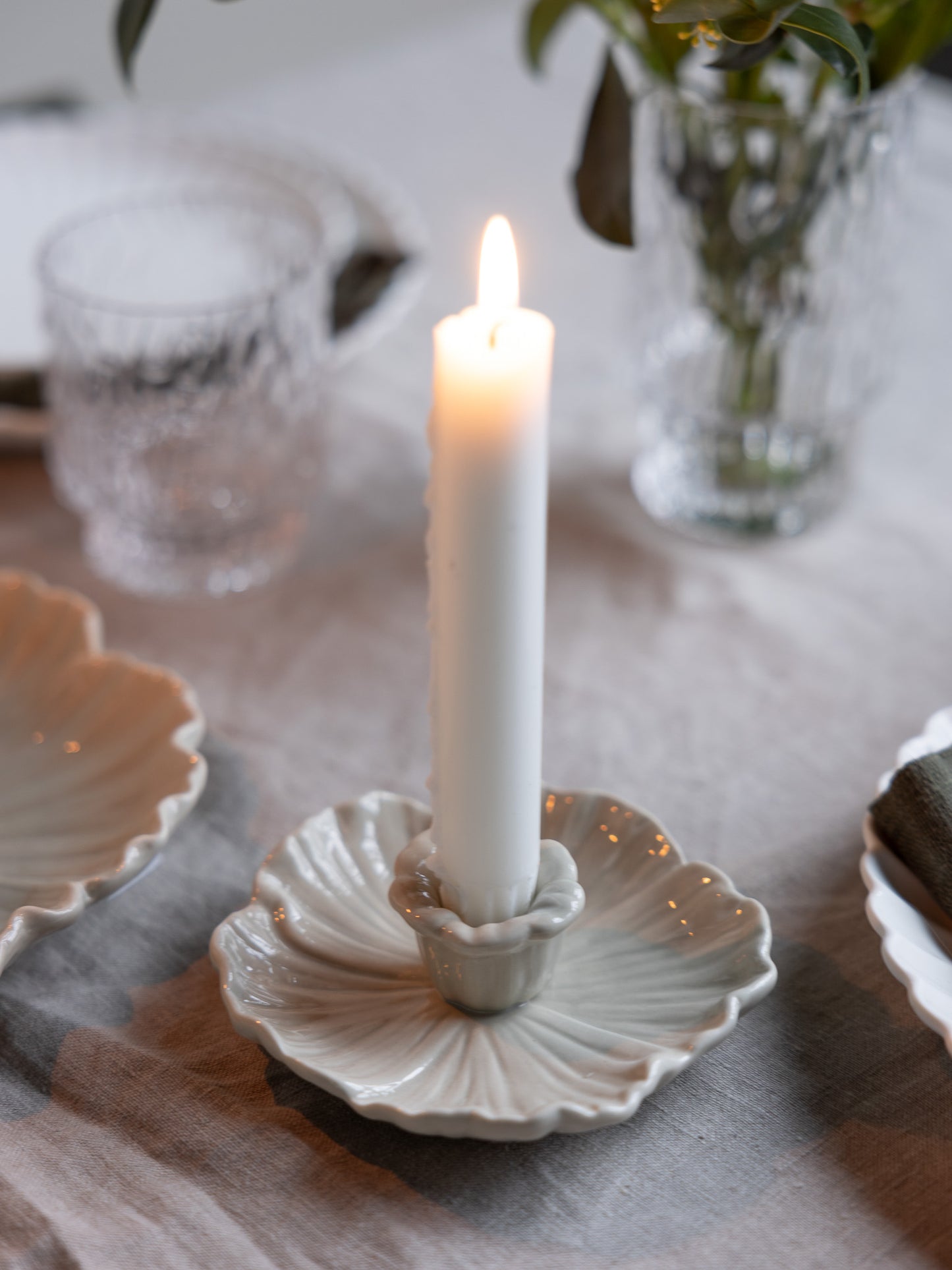 Botanik - Liten beige lysestake