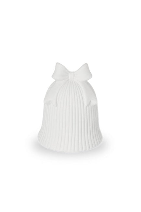 Klocksjön julepynt - Matt hvit keramikk