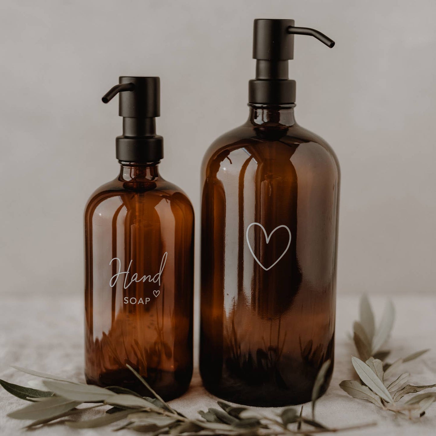 Såpedispenser «Hand soap» Brunt glass - 500 ml