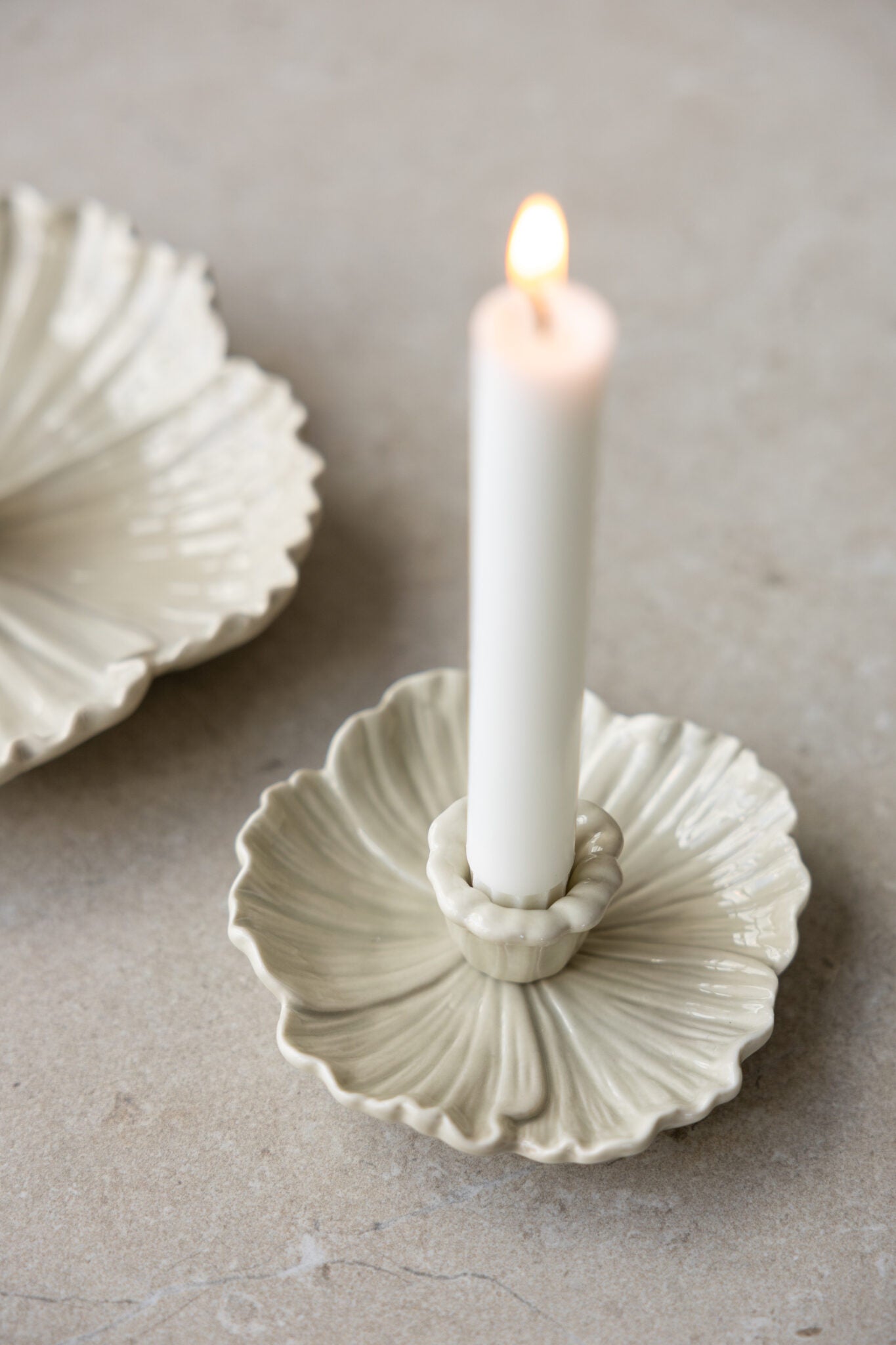 Botanik - Liten beige lysestake
