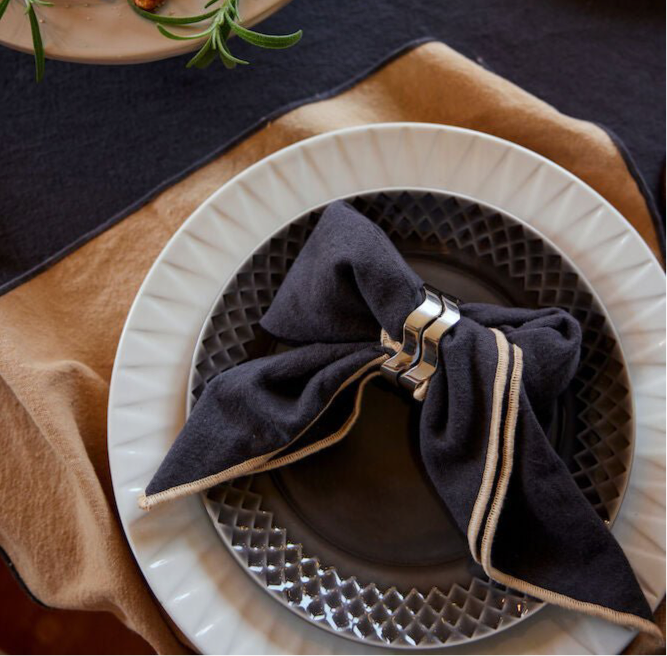 Anna serviettringer 4-pk - Sølv