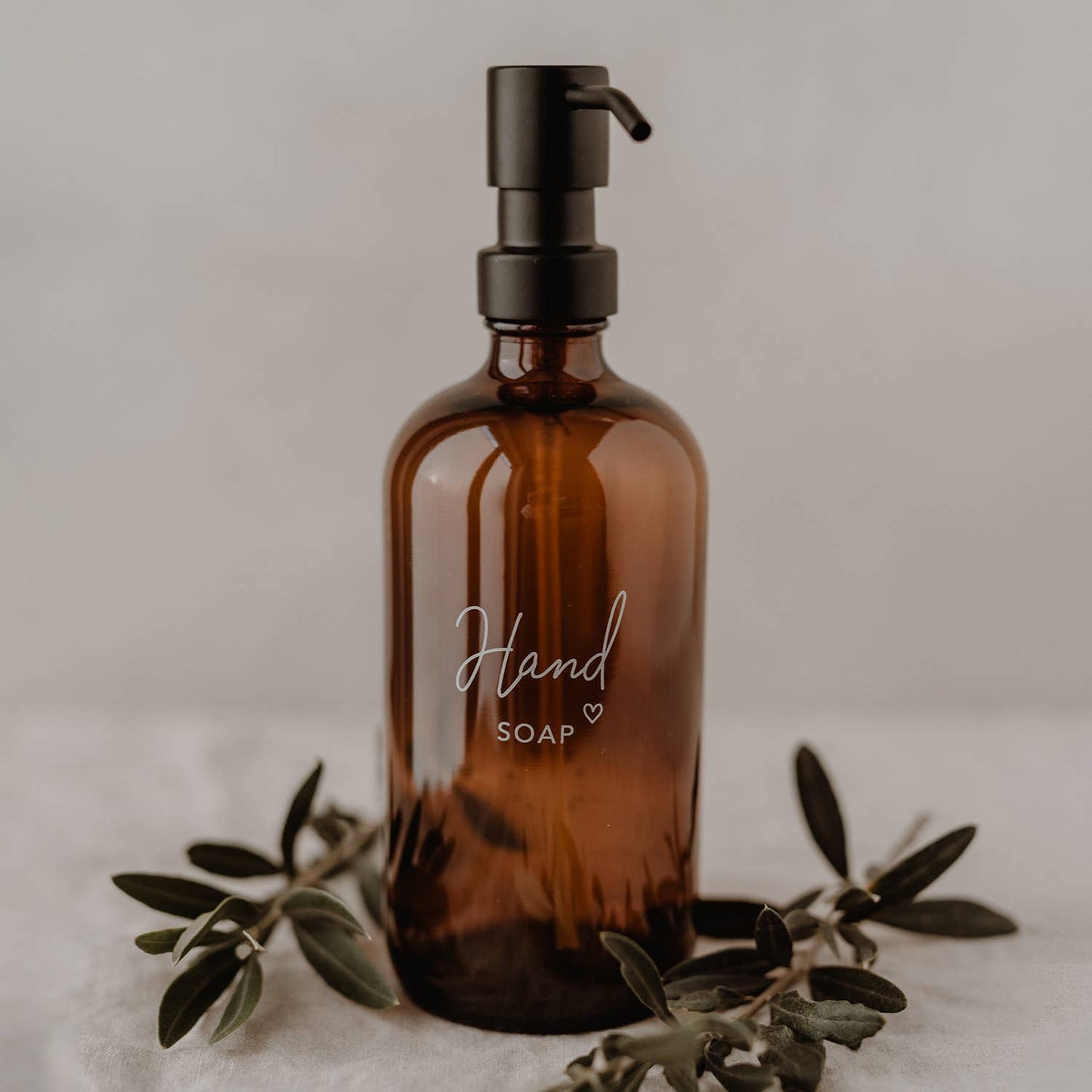 Såpedispenser «Hand soap» Brunt glass - 500 ml