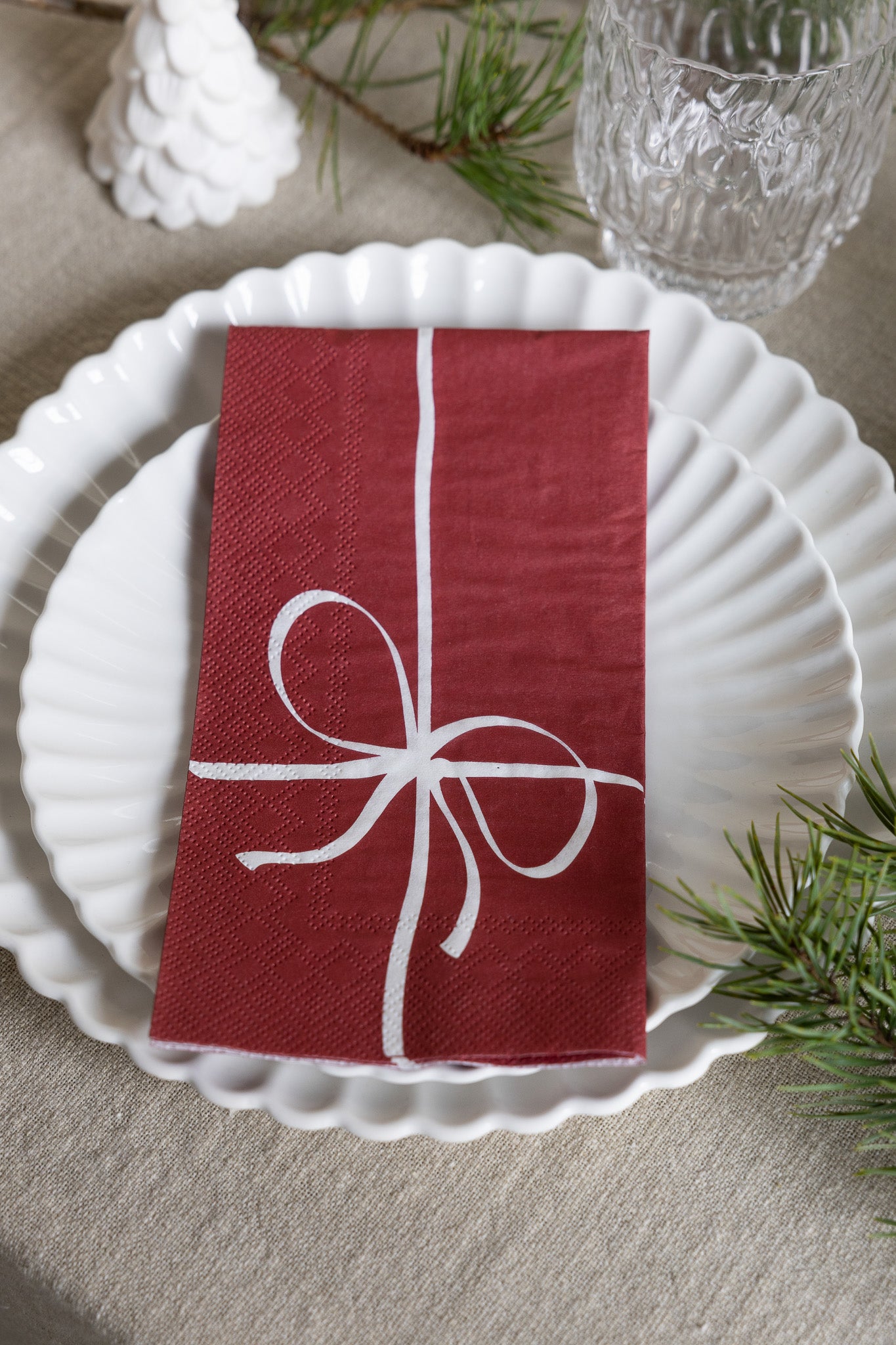 Paket - Rød serviett (16stk)