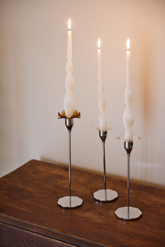 Siri lysestake Large - Sølv