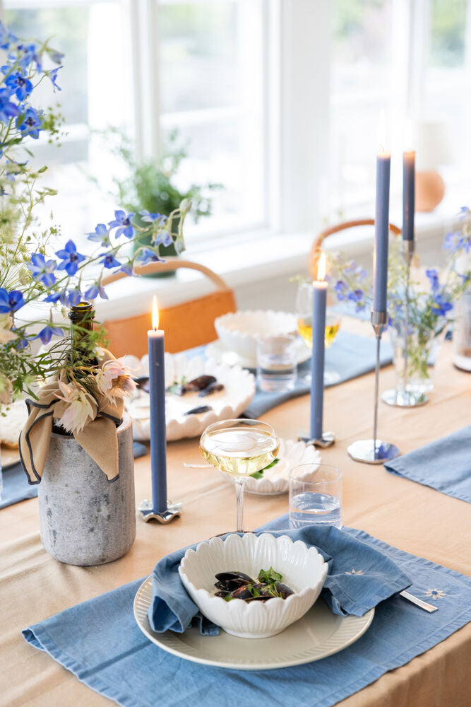 Siri lysestake Large - Sølv