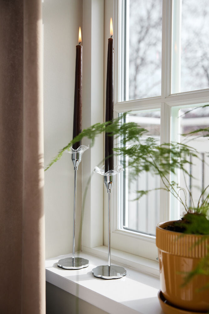 Siri lysestake Large - Sølv