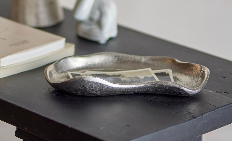 Marlice Asymmetrisk fat - Aluminium Sølv L20cm