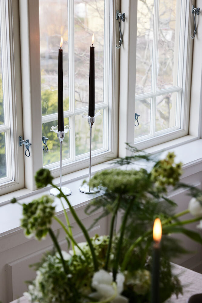 Siri lysestake Large - Sølv