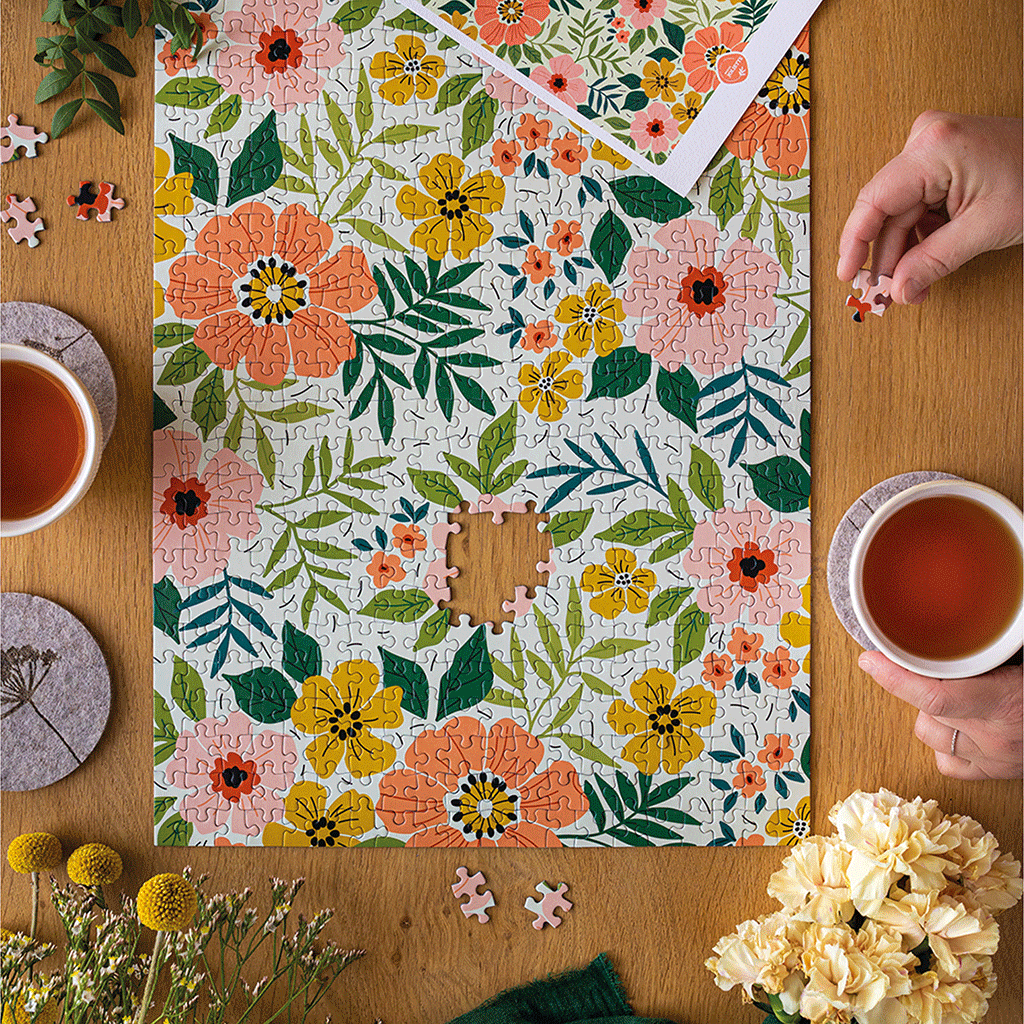 Blomstrende puslespill - 500 brikker