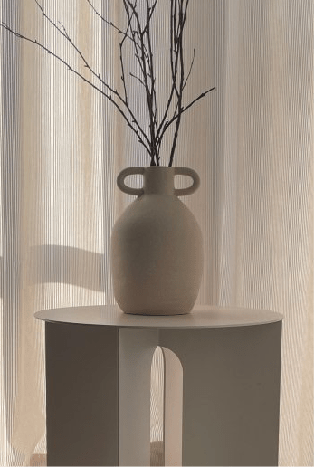 Long vase Small - Beige H23cm