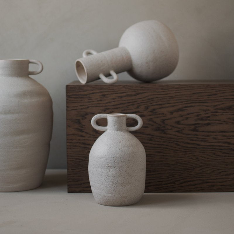 Long vase Small - Beige H23cm