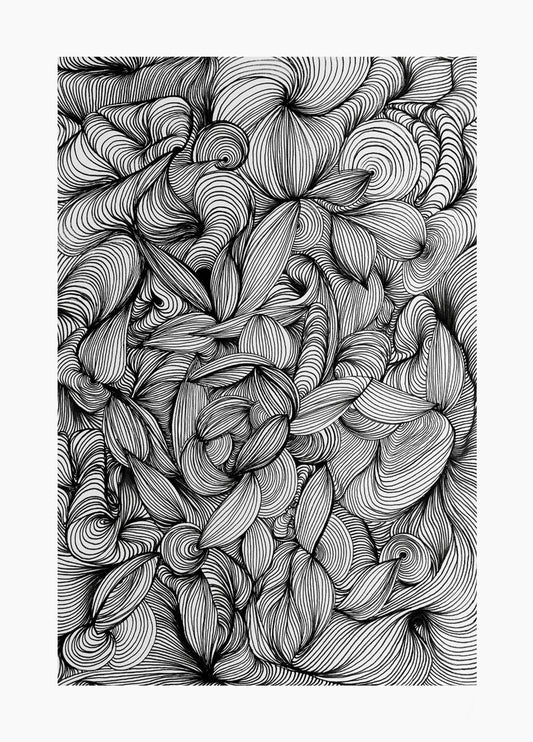 Motion Plakat - Sort/Hvitt, 30x40cm