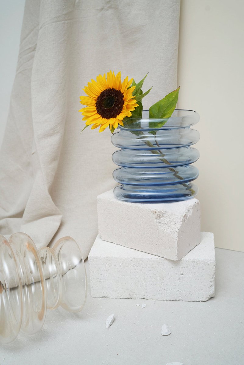 Repeat vase - blålilla H18cm