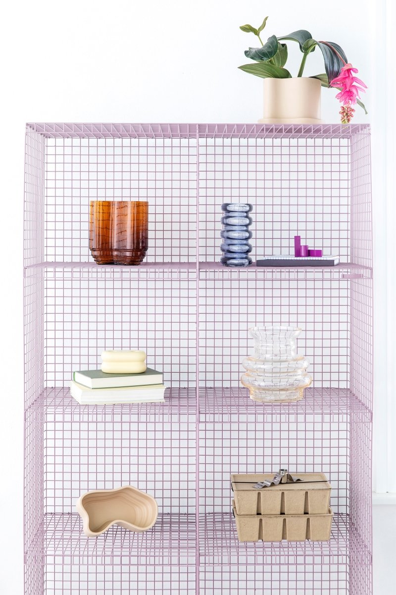 Repeat vase - blålilla H18cm