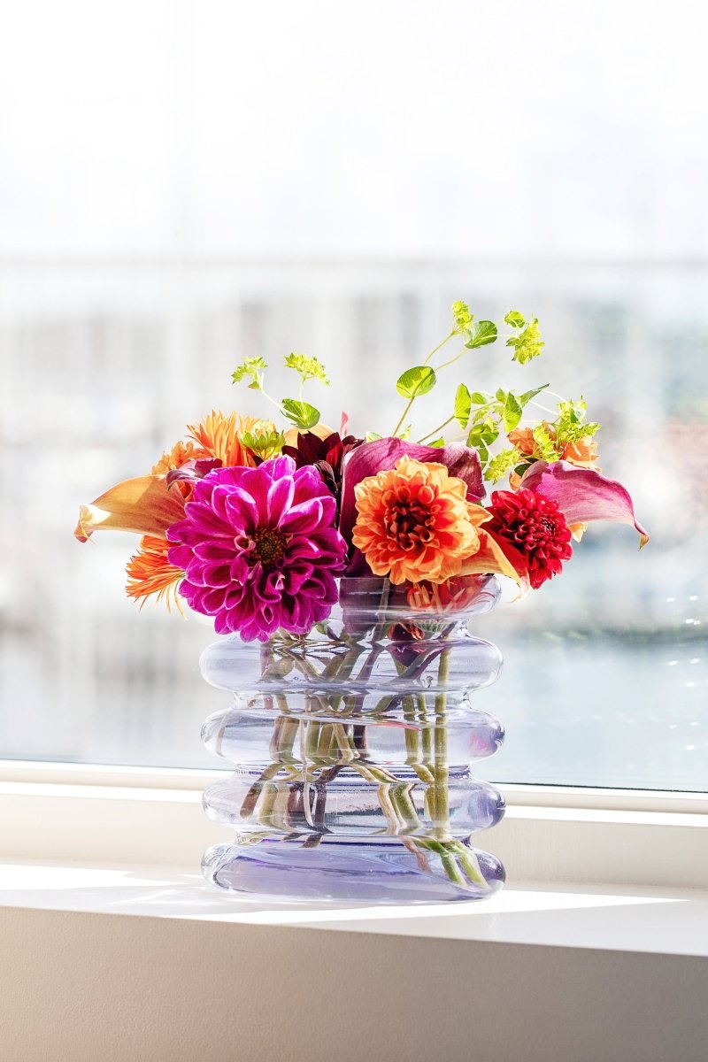 Repeat vase - blålilla H18cm