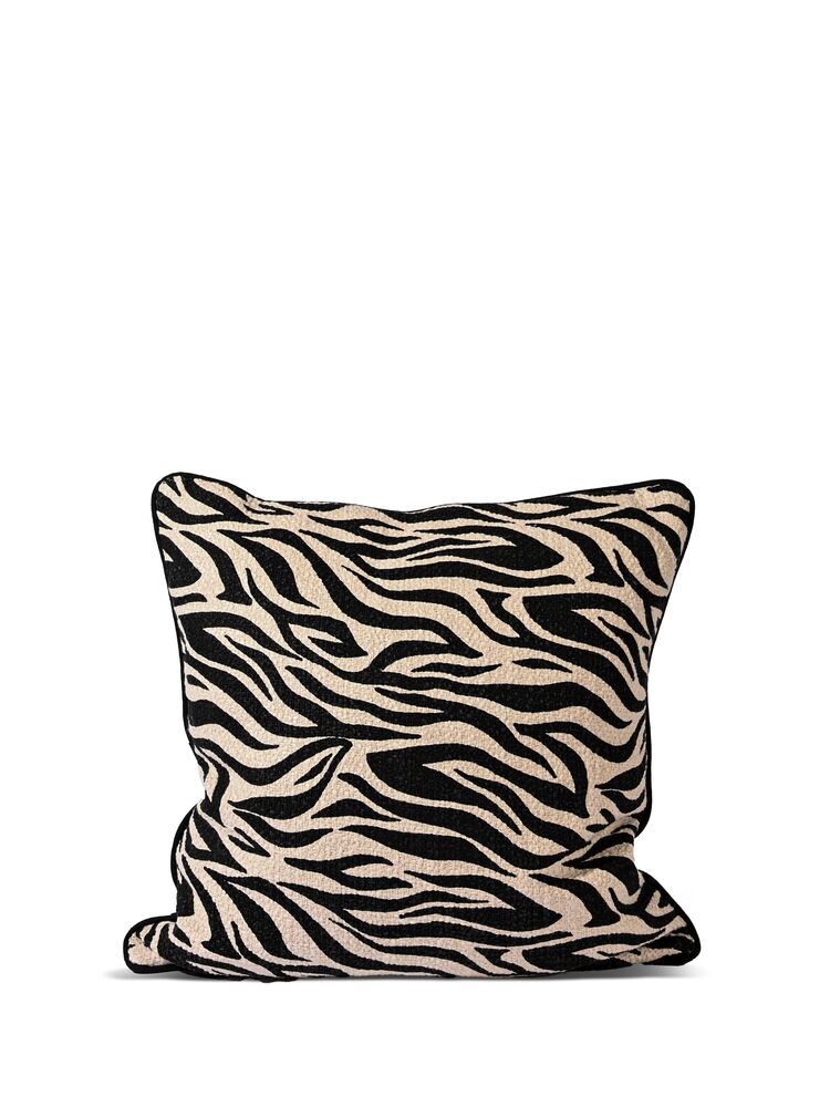 Pute Anima Zebra 50x50cm - Svart