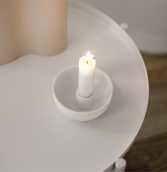 Lidatorp lysestake mini - matt hvit