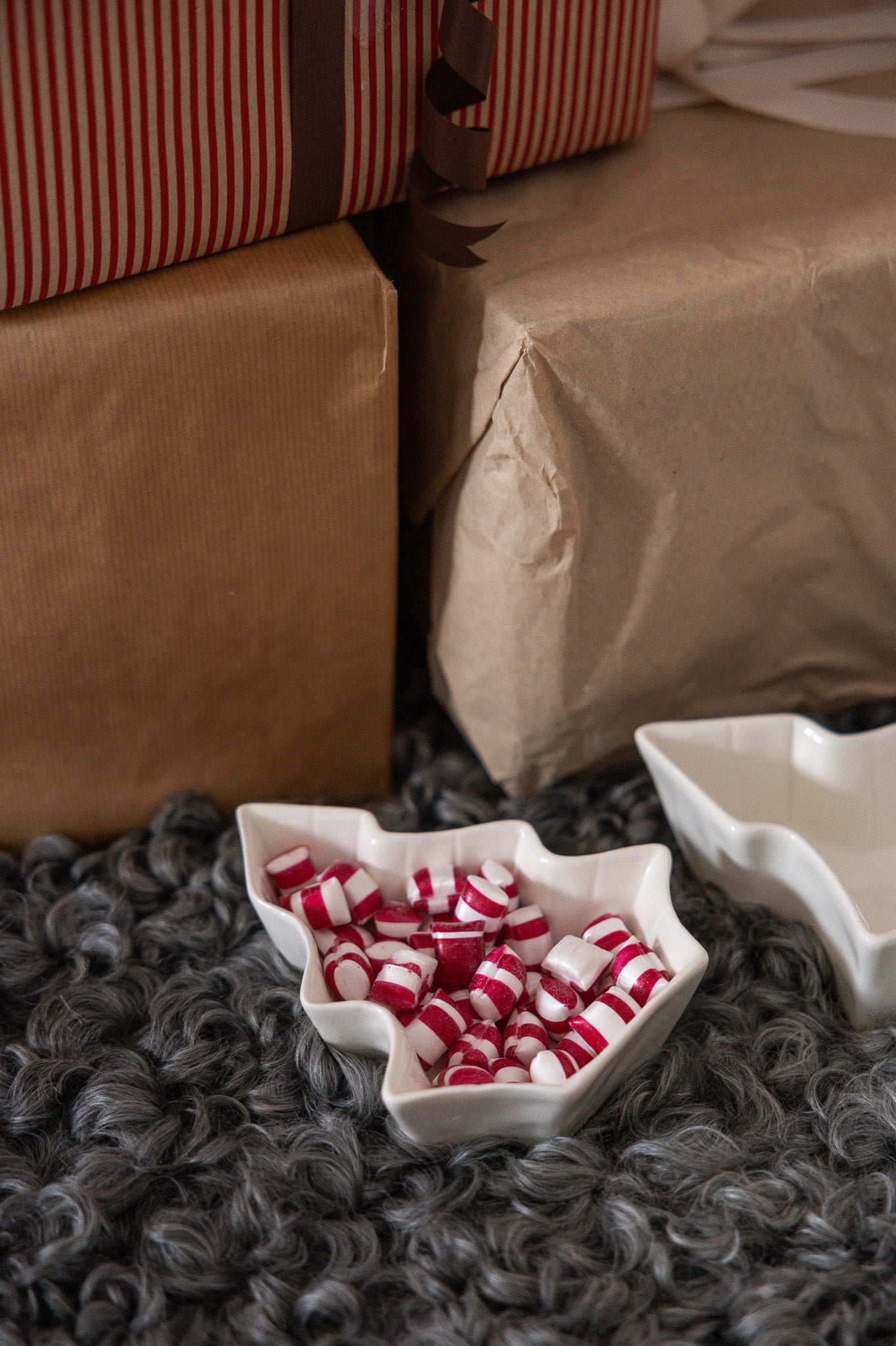 Granhult liten skål - Hvit