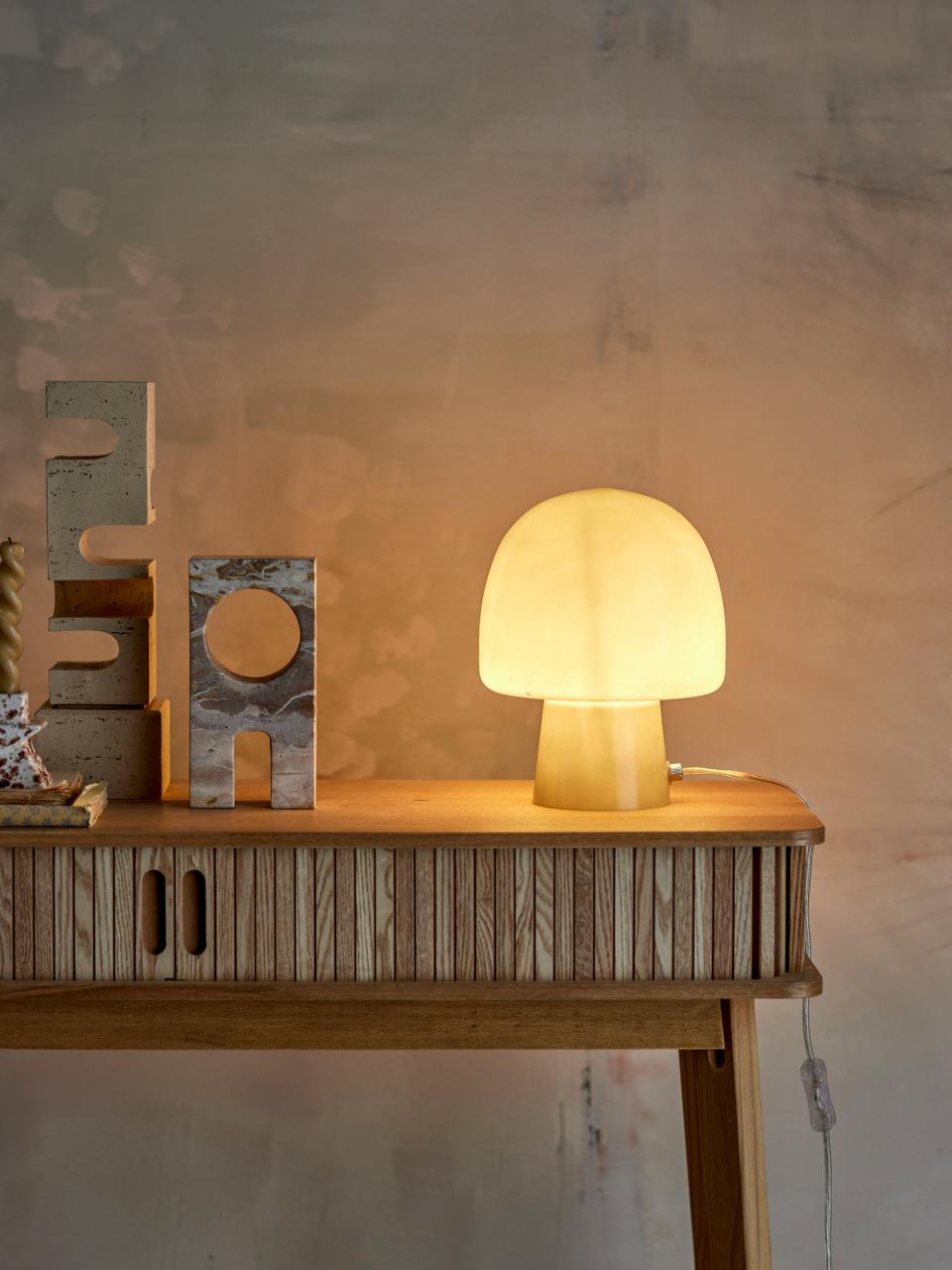 Paddy bordlampe i glass, H26,5 - Grønn