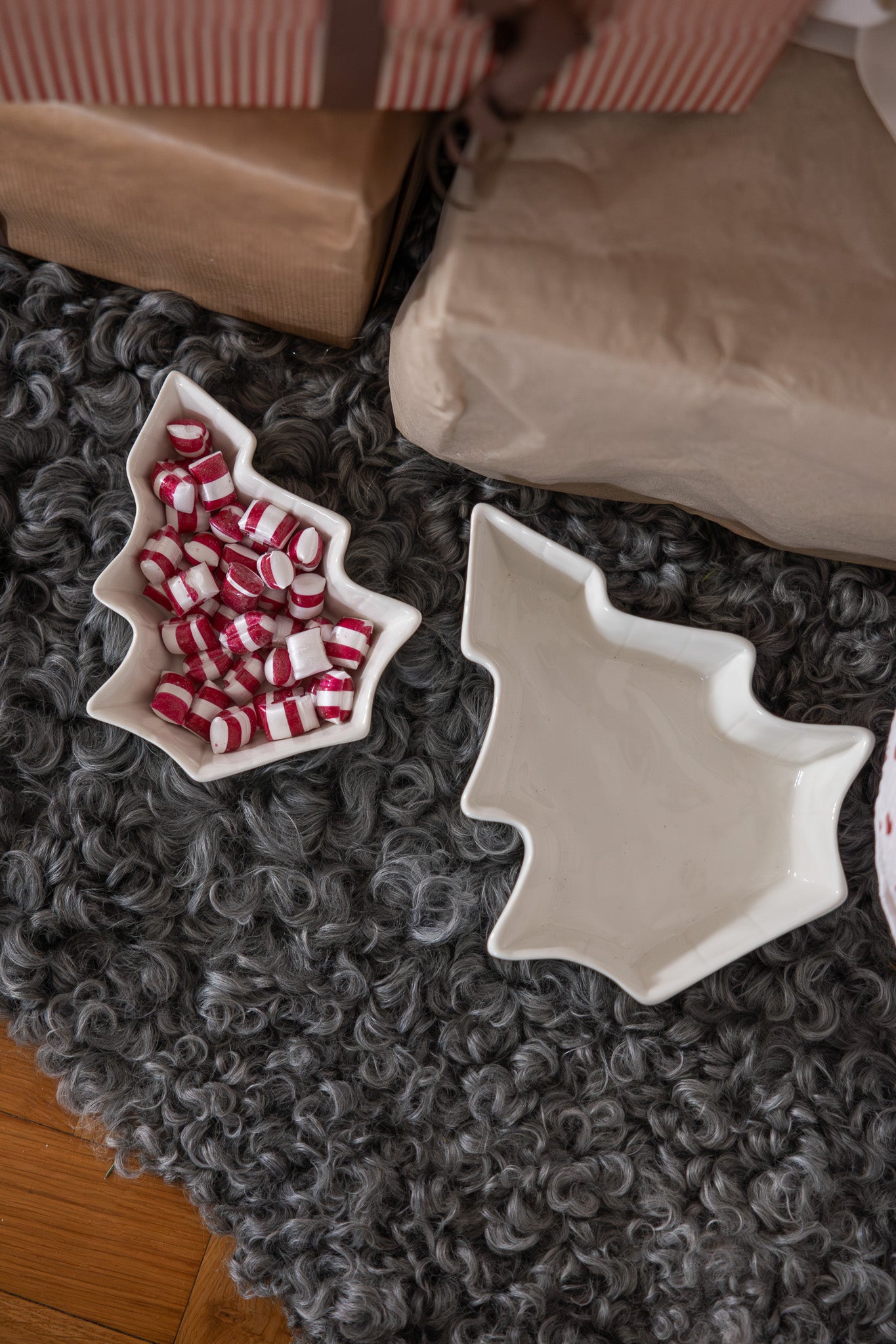 Granhult liten skål - Hvit