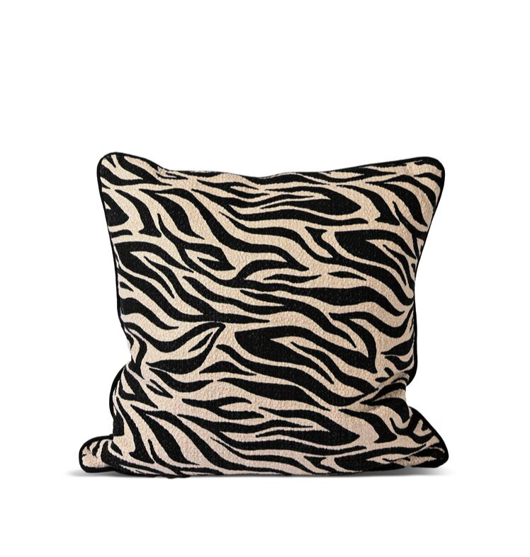 Pute Anima Zebra 50x50cm - Svart