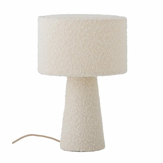 Emmie bordlampe H30cm - Hvit Boucle
