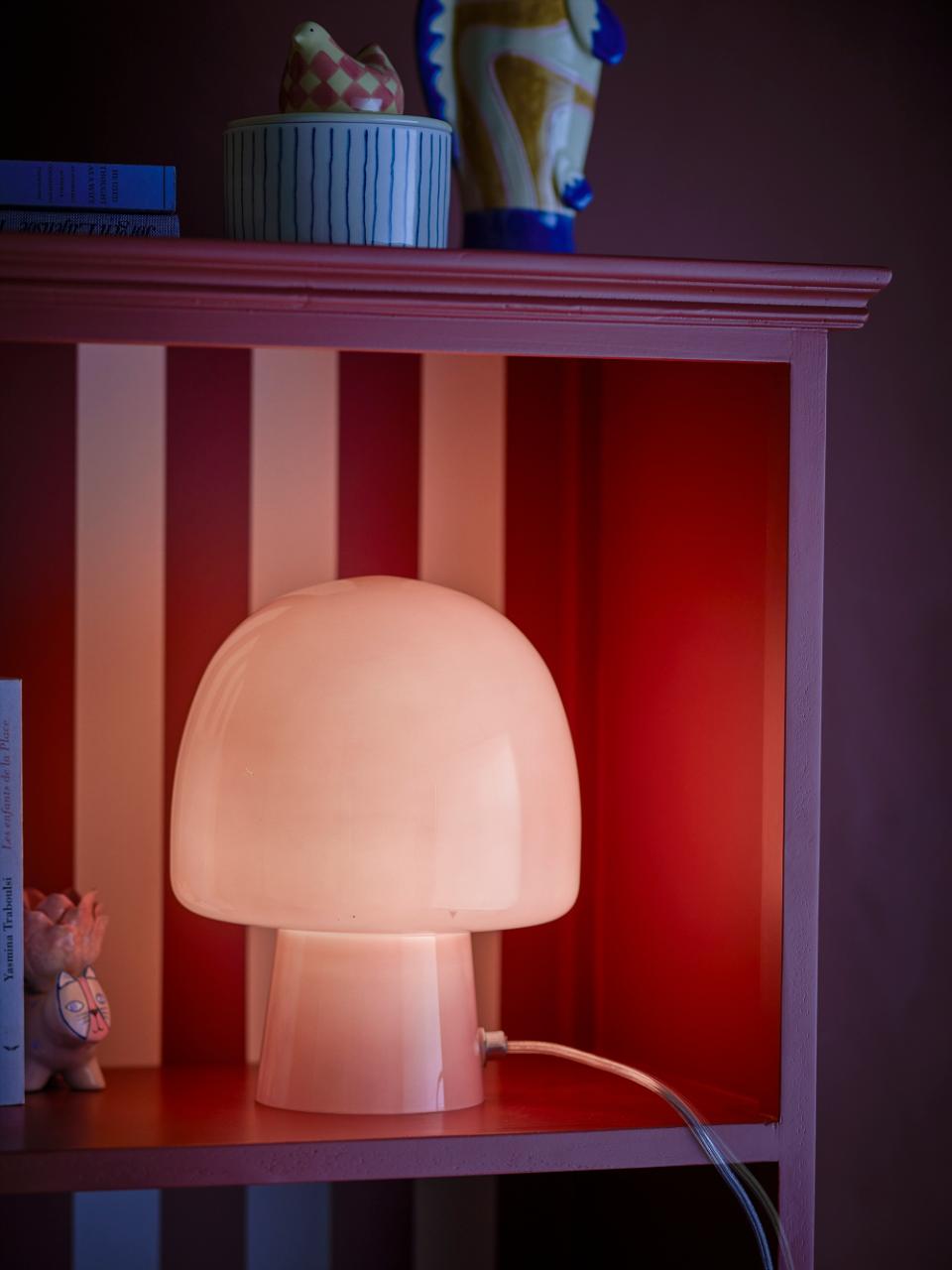 Paddy bordlampe i glass, H26,5 - Rosa
