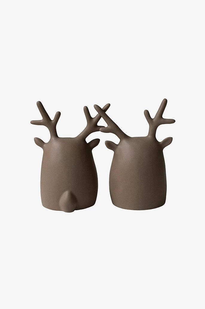 Deer twins i 2 deler, H11cm - Dust