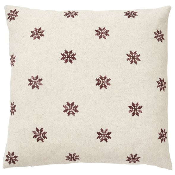 Neve putetrekk 45x45cm - Røde snøflak