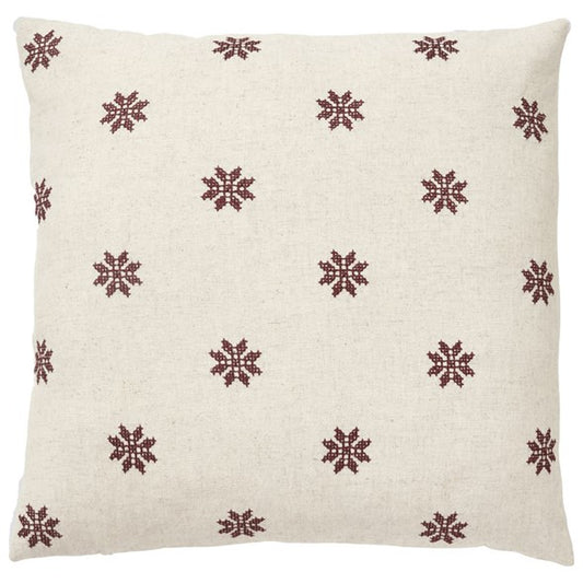 Neve putetrekk 45x45cm - Røde snøflak