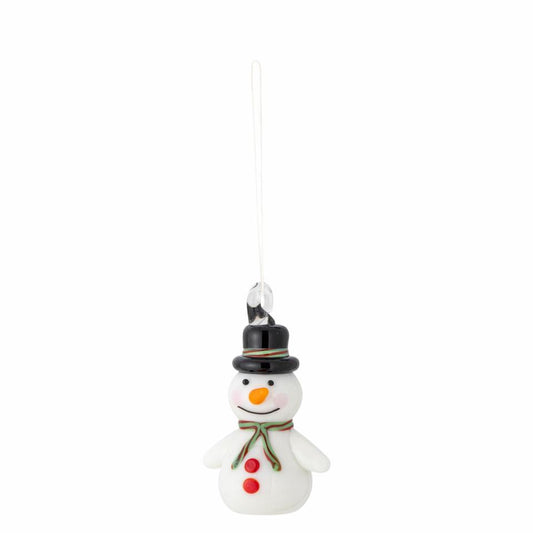 Festive juletrepynt, Glass - Hvit snømann