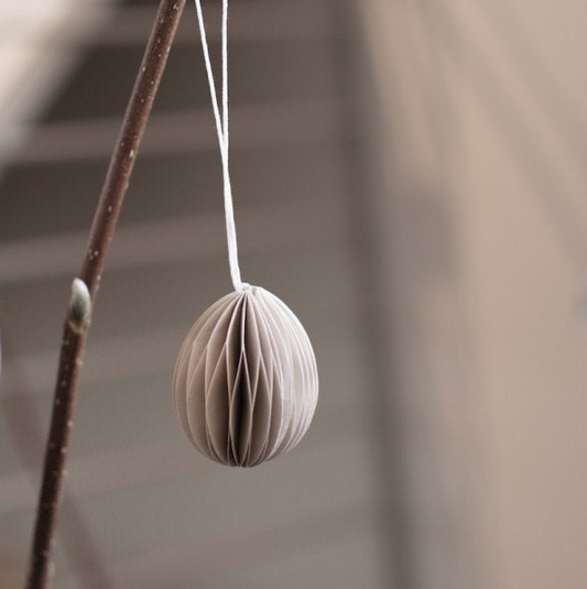 Ovoid påskepynt Small - Sand