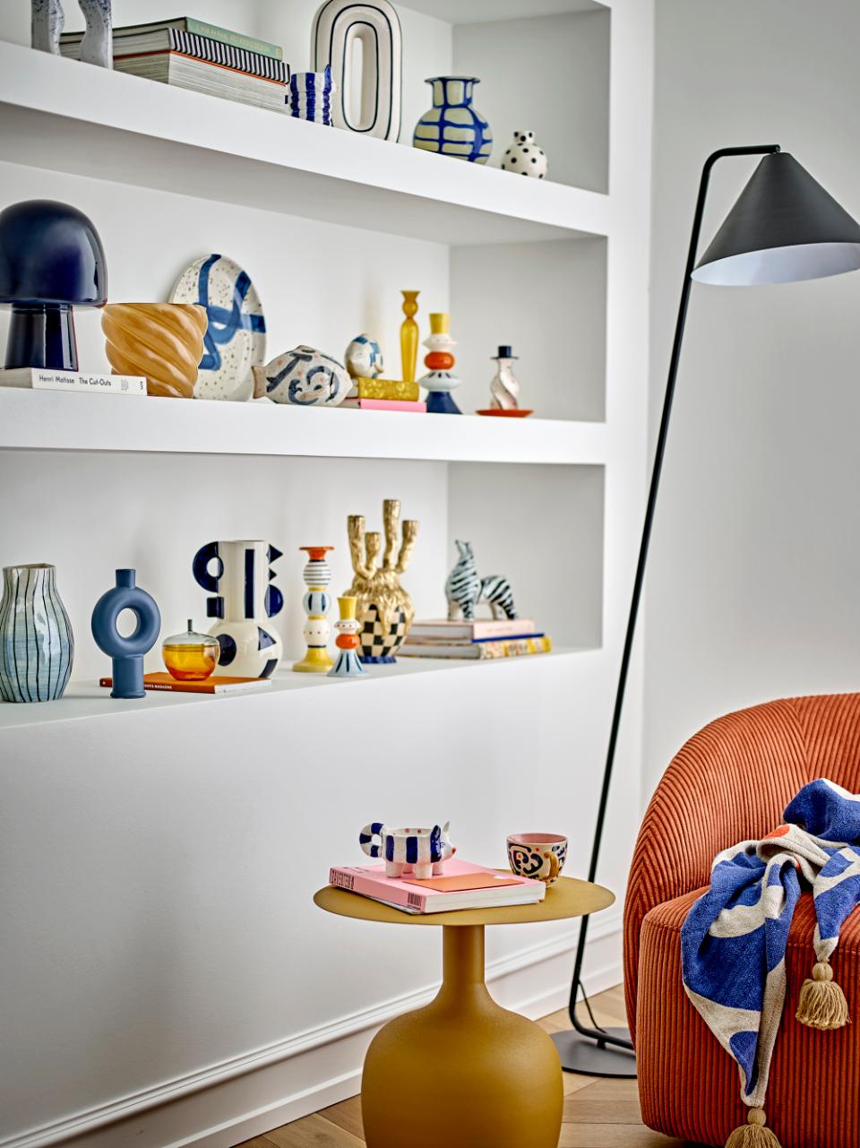 Paddy bordlampe i glass, H26,5 - Blå