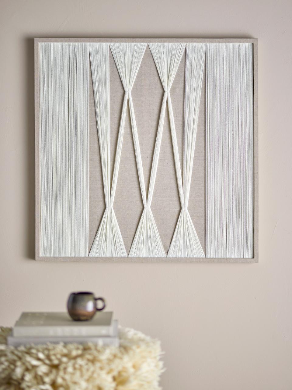 Didder veggdekorasjon - Natur bomull 80x80cm