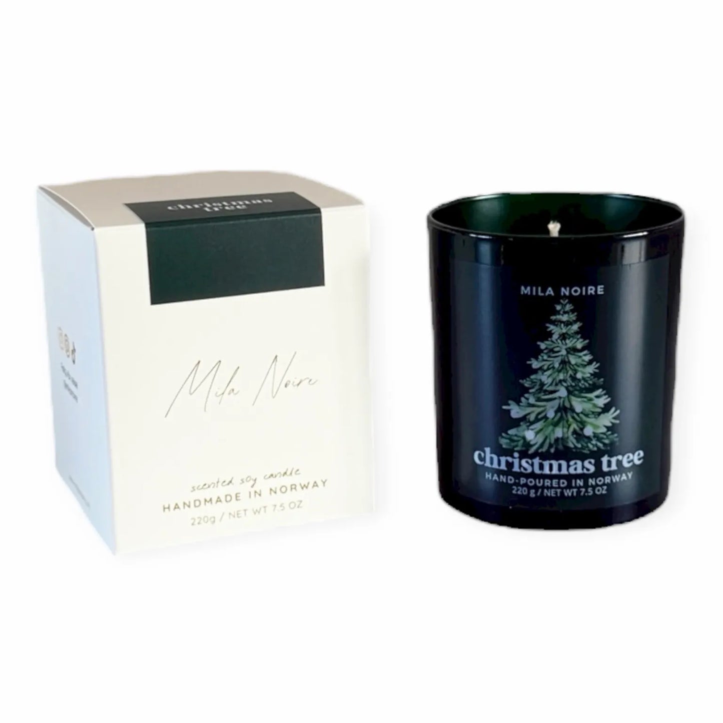 Juletre duftlys - Grønt glass