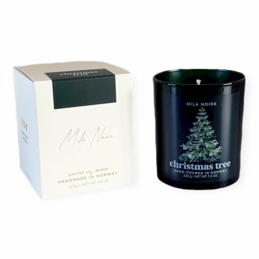 Juletre duftlys - Grønt glass