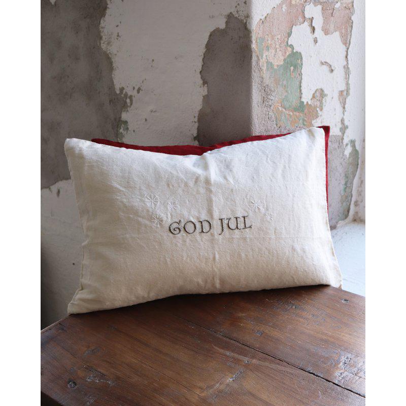 Christmas putetrekk 30x50cm - Offwhite