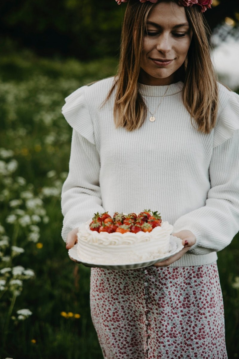 Flora Hvit - Tallerken Ø25